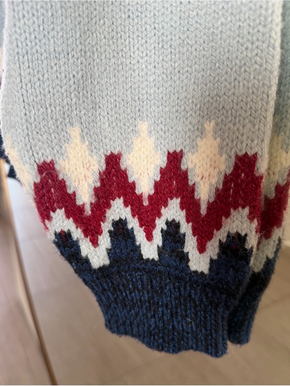 Lucky Brand Fair Isle Knit Button Front Cardigan Sweater Large - Picture 11 of 16